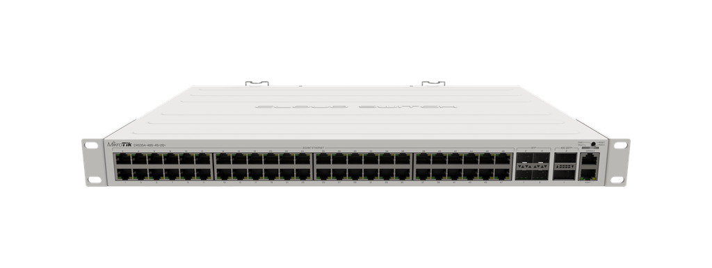 MikroTik - Cloud Router Switch 48 puertos gigabit, 4 SFP+, 2 QSFP rackeable, CRS354-48G-4S+2Q+RM