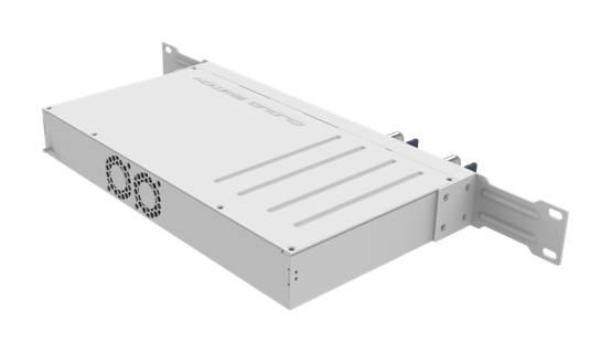 MikroTik - Switch administrable 4 puertos QSFP 100Gb, 1 puerto 1Gb. Doble fuente hot-swap.