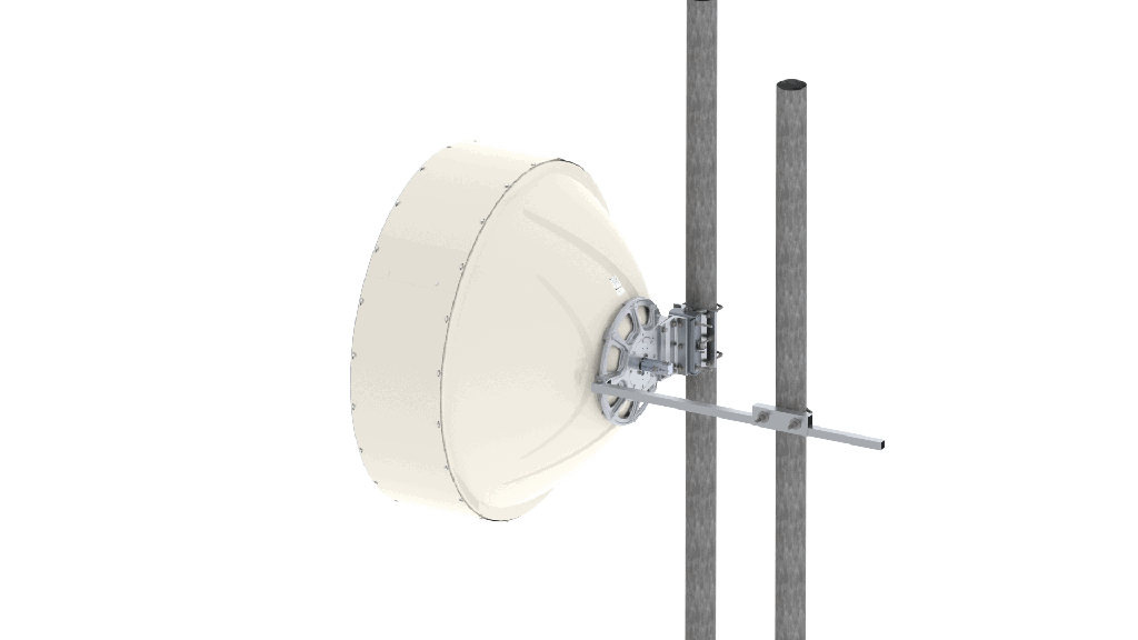 ALGcom - UHPX-5800-35-12-DP (Antena Parabólica Sólida Blindada) 35dBi, 1.2 metros de diámetro.