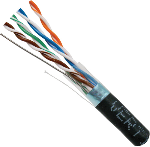 Vertical Cable - CAT5E STP 1000 8 CONDUCTORES GRANEL, X METROS NEGRO DE LA CHAQUETA DE PVC, BLINDADO, AWG24