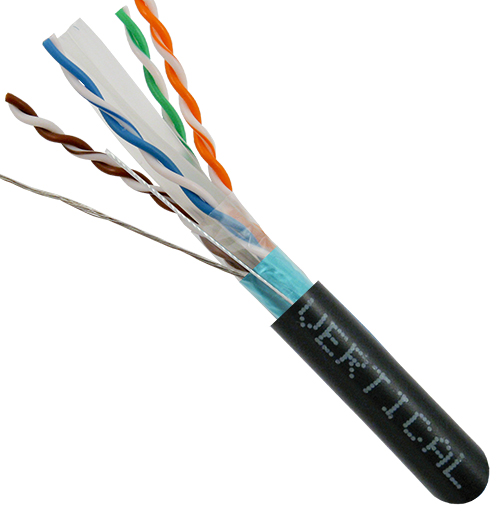 Vertical Cable - CAT6A (AUGMENTED) 10GB, STP 1000, 8-CONDUCT, PVC JACKET, AWG23 SOLID-BARE COPP, 1000FT WOODEN X MTS
