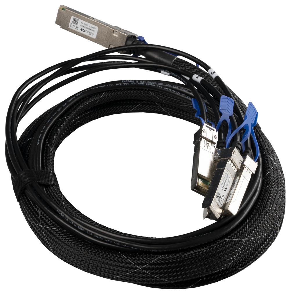 MikroTik - XQ+BC0003-XS+ - Cable Break-out de 100 Gbps QSFP28 a 4x25G SFP28