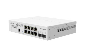 MikroTik - Cloud Smart Switch 610-8P-2S+IN with 8x Gigabit 802.3af/at PoE-Out ports, 2x SFP+ cages, SwOS, desktop case, PSU