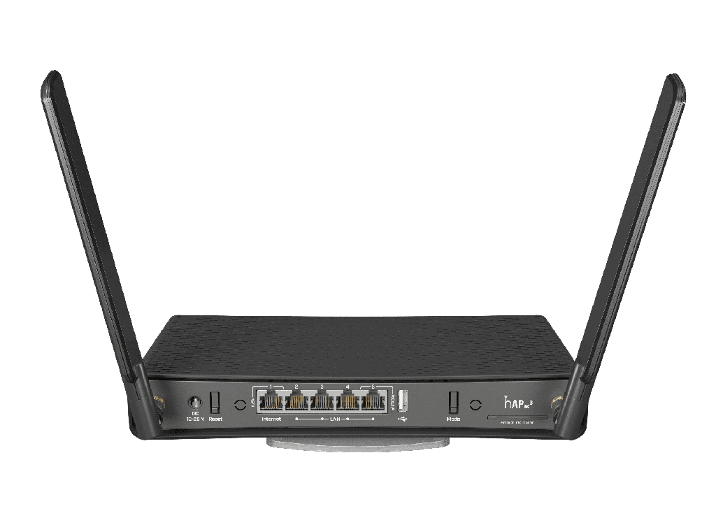 MikroTik - hAP ac³ router inalámbrico Gigabit Ethernet Doble banda (2,4 GHz / 5 GHz) Negro