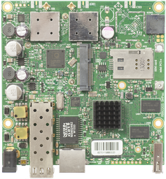 [RB922UAGS-5HPacD] MikroTik - Placa RB922UAGS-5HPacD, 720Mhz CPU, 128MB RAM, 1xGigabit Ethernet, 1xSFP cage, 1xminiPCI-e, 1xSIM, onboard 802.11ac Two Chain 5Ghz wireless, RouterOS L4