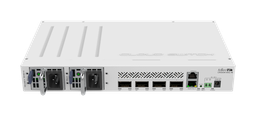 [CRS504-4XQ-IN] MikroTik - Switch administrable 4 puertos QSFP 100Gb, 1 puerto 1Gb. Doble fuente hot-swap.