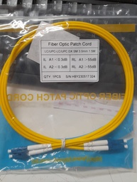 [FOP-D-LCUPC-LCUPC1.5] Genérico - Patch cord duplex de fibra monomodo LC/UPC a LC/UPC 3mm de 1.5m