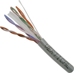 [068-681/P/GY-MTS] Vertical Cable - CAT6 DE ALTO GRADO, STP, 23AWG PLENUM (CMP), 1000 FT, CARRETE DE MADERA, GRAY X METROS